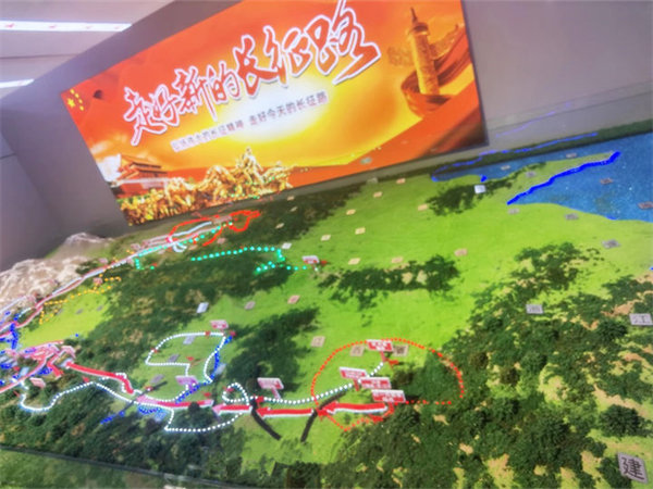 四川长征路线沙盘模型