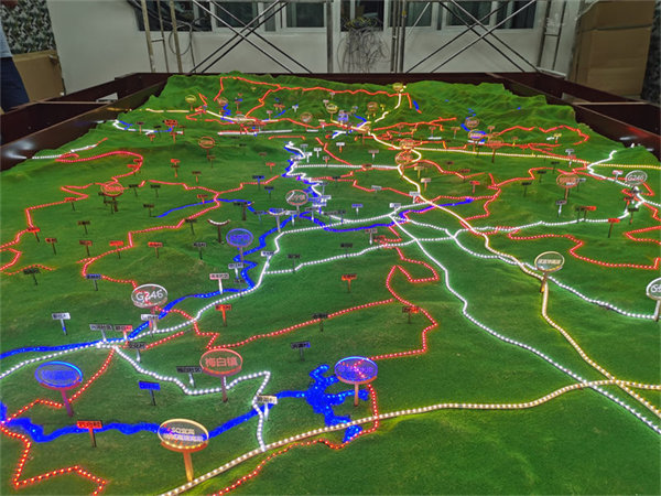 县城地形沙盘模型